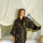 Navy And Gold Batik Kimono Robe, thumbnail 2 of 8