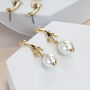 Gold Drop Earring With Alien Pearl, thumbnail 6 of 7