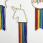 Unicorn With Luxury Rainbow Knitted Fringing, thumbnail 3 of 12