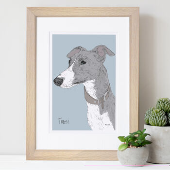 Personalised Hand Drawn Pet Dog Portrait, 9 of 10
