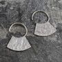 Hammered Grecian Gold Plated Silver Hoop Earrings, thumbnail 6 of 7