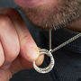 Personalised Men's Silver Interlinking Ring Necklace, thumbnail 1 of 5