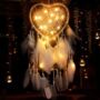 Pink Heart Shaped Dream Catcher With Lights, thumbnail 7 of 7
