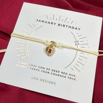 January Birthstone Birthday Bracelet Gift, 6 of 8