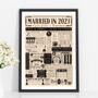 2021 Personalised 4th Linen Wedding Anniversary Poster, thumbnail 5 of 8