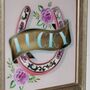 Lucky Horseshoe Reverse Glass Gold Leaf Wall Art Sign, thumbnail 7 of 10