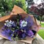 Purple Tones Flower Bouquet Bespoke Hand Tied, thumbnail 3 of 4