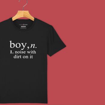 'Boy: Noise With Dirt' Definition T Shirt For Boys, 6 of 12