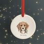 Dog Portrait Christmas Decoration, Gift For Dog Lover, thumbnail 2 of 12