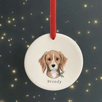 Dog Portrait Christmas Decoration, Gift For Dog Lover, 2 of 12