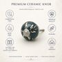 Emerald Bloom Ceramic Round Drawer Knob, thumbnail 7 of 8