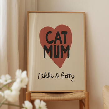 Personalised Cat Mum Print, 11 of 11