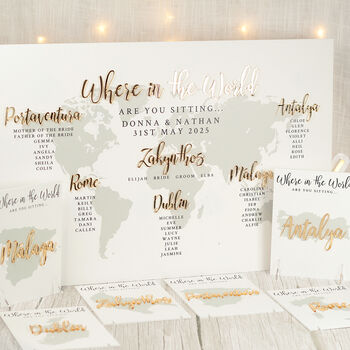 Where In The World Wedding Table Seating Plan, 4 of 11