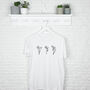 Family Birth Flower Personalised T Shirt, thumbnail 2 of 3