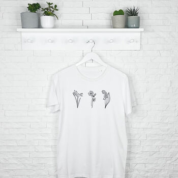Family Birth Flower Personalised T Shirt, 2 of 3