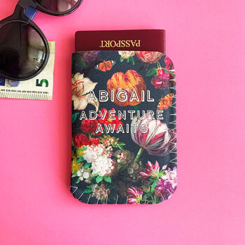 Personalised Passport Holder Vintage Flowers, 2 of 3