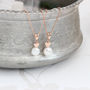Mama Et Moi White Pearl Pendants With Heart, thumbnail 4 of 12