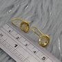 Citrine Earrings: Dangle Drop, Silver Or Gold, November Birthstone, thumbnail 5 of 9