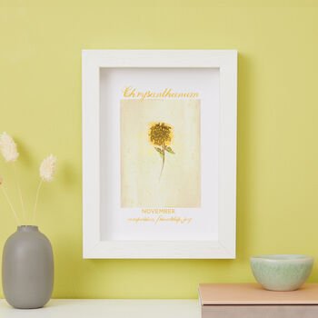 Personalised Birth Flower Framed Print, 6 of 12