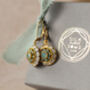 Vintage Art Deco Turquoise Opal Earrings, thumbnail 4 of 8