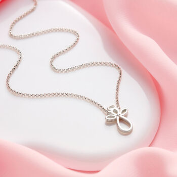 Guardian Angel Necklace For Girls | Sterling Silver Pendant | Christening Or Birthday Gift | Three Styles, 3 of 8