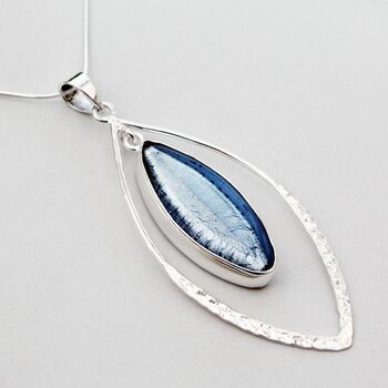 Handmade Sterling Silver Murano Glass Pendant, 6 of 10