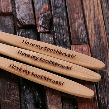 Personalised Wooden Toothbrush Set, 2 of 4