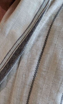 Organic Cotton Reversible Dressing Gown Robe Peach Cobbler, 12 of 12