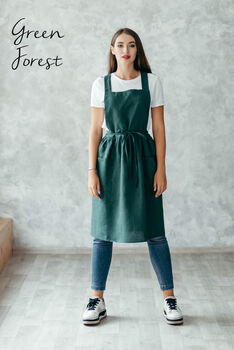 Linen Dress Apron | Studio Maker’s Pinafore, 8 of 12