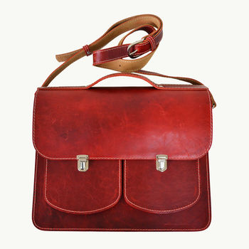 Leather Backpack Satchel Red By Cutme | notonthehighstreet.com