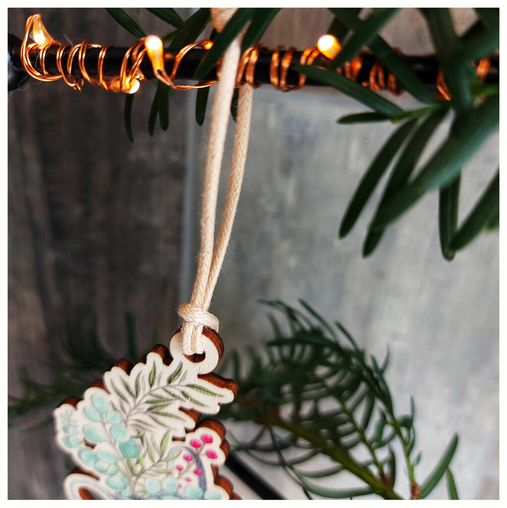 Wooden Christmas Watering Can Tree Decoration By Talking of Plants