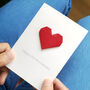 Personalised 3rd Leather Anniversary Origami Heart Card, thumbnail 1 of 7