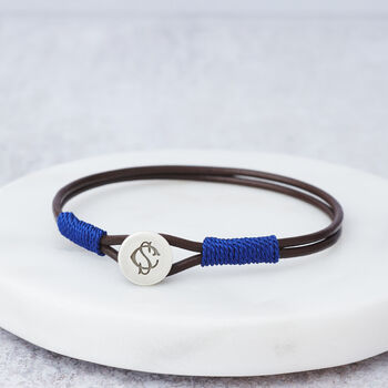 Silver Leather And Silk Personalised Bracelet, 5 of 12