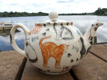 Two Cup Teapot In Cats And Kittens Design, 5 of 10