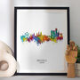 Brussels Skyline Portrait Print And Box Canvas, thumbnail 1 of 5