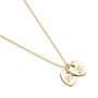 Personalised Gold Plated Little Twin Heart Necklace, thumbnail 3 of 10