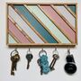 Colourful Wood Mosaic Key Holder, thumbnail 1 of 4
