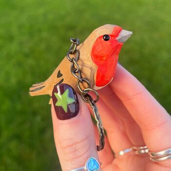 Wooden British Bird Keyring, 10 of 11