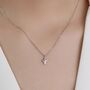 Tiny Cactus Pendant Necklace In Sterling Silver, thumbnail 1 of 10