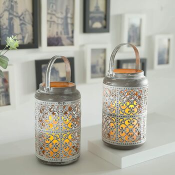 Set Of Two Candle Holders With Flameless LED Candles, 4 of 5