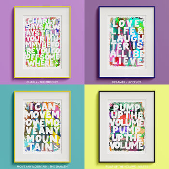 'Rave Tapes' 90s Dance Music Inspired Art Prints, 7 of 10