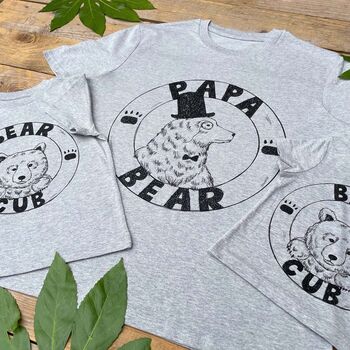 Father And Child Bear T Shirt Set, 3 of 3