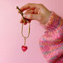 Glass Heart Key Chain Or Bag Charm, thumbnail 2 of 7