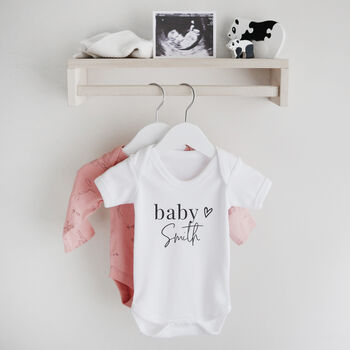 Personalised Baby Name Short Sleeve Bodysuit, 6 of 11