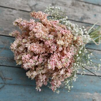 Wedding Dried Flower Bouquet Boho Pink Cloud, 3 of 3