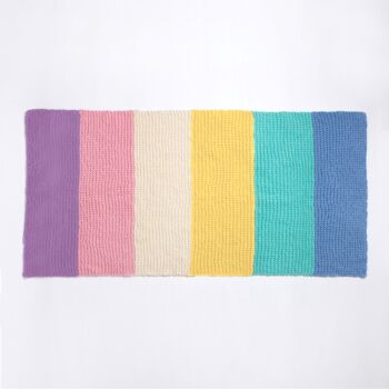 Pastel Dreams Throw Blanket Beginners Knitting Kit, 8 of 9