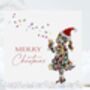 Christmas Girl Blowing Kisses Butterfly Card, Not 3D, thumbnail 1 of 12