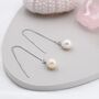 Genuine Fresh Water Pearl Threader Earrings, thumbnail 5 of 12