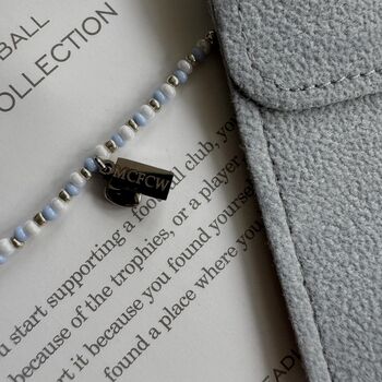 Manchester City Women Wsl Football Fan Bead Bracelet With Charms, 3 of 5