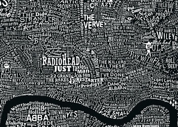 Music Map Of London Print, 7 of 9